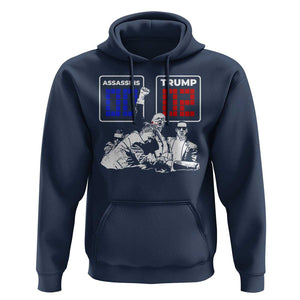 2nd Trump Assassination Attempt Hoodie Trump Wins Assassins 0 Trump 2 TS09 Navy Print Your Wear