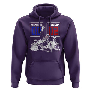 2nd Trump Assassination Attempt Hoodie Trump Wins Assassins 0 Trump 2 TS09 Purple Print Your Wear