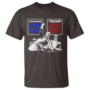 2nd Trump Assassination Attempt T Shirt Trump Wins Assassins 0 Trump 2 TS09 Dark Chocolate Print Your Wear