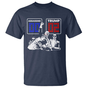2nd Trump Assassination Attempt T Shirt Trump Wins Assassins 0 Trump 2 TS09 Navy Print Your Wear