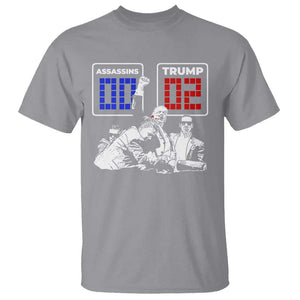 2nd Trump Assassination Attempt T Shirt Trump Wins Assassins 0 Trump 2 TS09 Sport Gray Print Your Wear