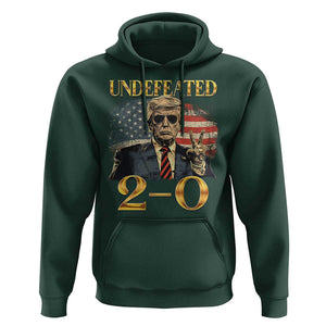Trump Failed Assassination Hoodie Undefeated 2-0 Trump Wins TS09 Dark Forest Green Print Your Wear