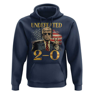 Trump Failed Assassination Hoodie Undefeated 2-0 Trump Wins TS09 Navy Print Your Wear