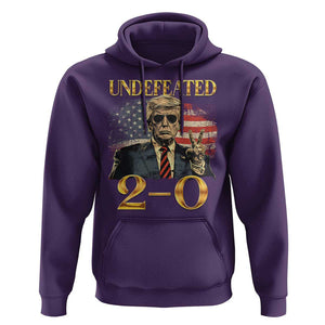 Trump Failed Assassination Hoodie Undefeated 2-0 Trump Wins TS09 Purple Print Your Wear