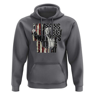 Trump 2024 Hoodie Im Vote For The Guy Who Keeps Getting Shot At Failed Assassination TS09 Charcoal Print Your Wear