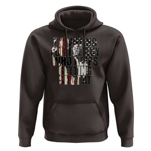 Trump 2024 Hoodie Im Vote For The Guy Who Keeps Getting Shot At Failed Assassination TS09 Dark Chocolate Print Your Wear