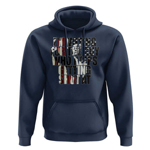 Trump 2024 Hoodie Im Vote For The Guy Who Keeps Getting Shot At Failed Assassination TS09 Navy Print Your Wear