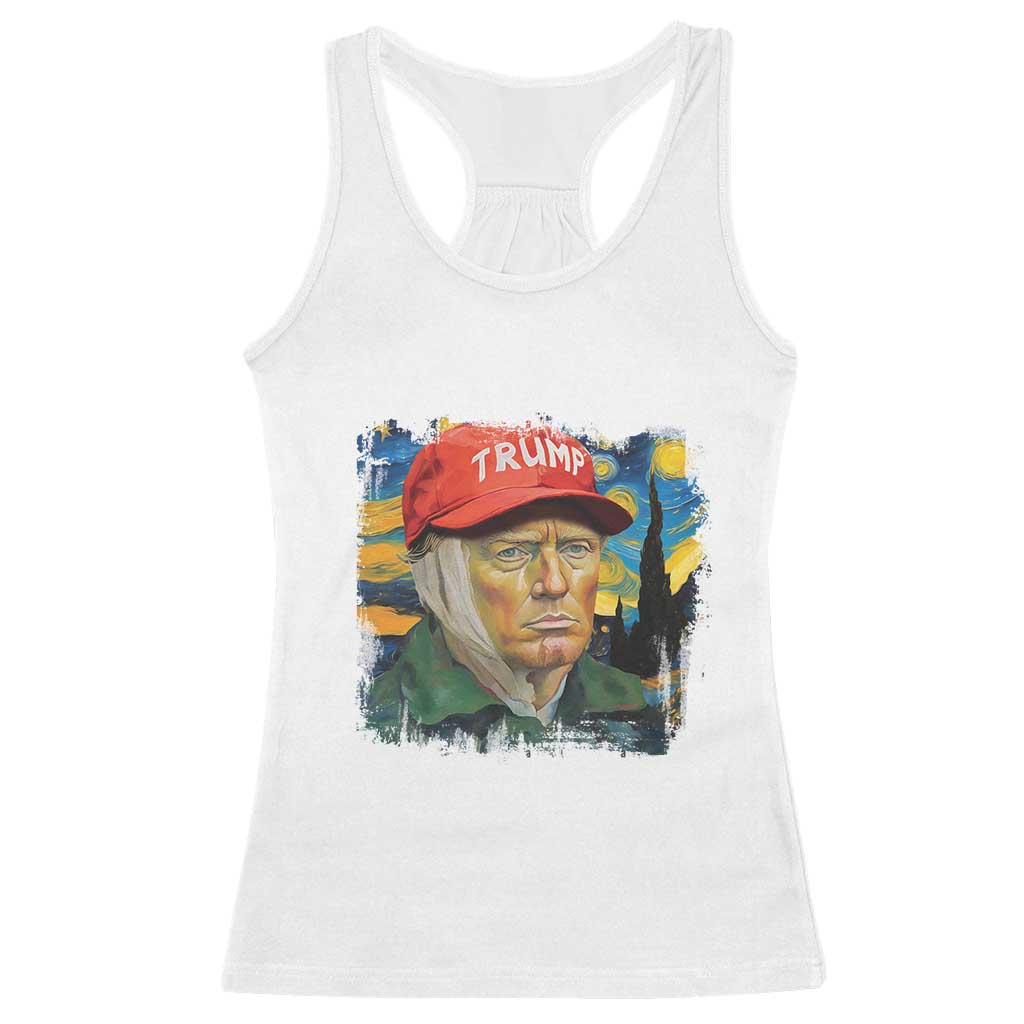 Funny Trump Racerback Tank Top Every Era Has Its Own Van Gogh Starry Night TS09 White Print Your Wear