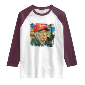 Funny Trump Raglan Shirt Every Era Has Its Own Van Gogh Starry Night TS09 White Maroon Print Your Wear