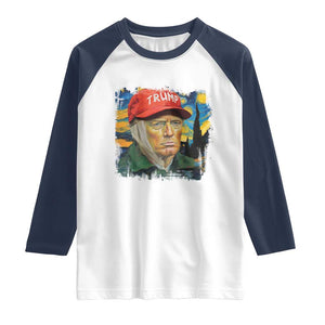 Funny Trump Raglan Shirt Every Era Has Its Own Van Gogh Starry Night TS09 White Navy Print Your Wear