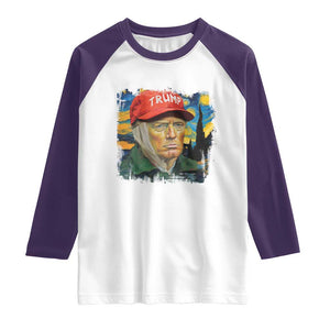 Funny Trump Raglan Shirt Every Era Has Its Own Van Gogh Starry Night TS09 White Purple Print Your Wear