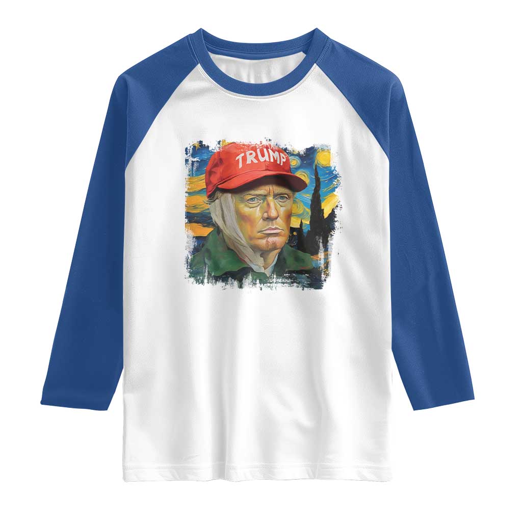Funny Trump Raglan Shirt Every Era Has Its Own Van Gogh Starry Night TS09 White Royal Print Your Wear
