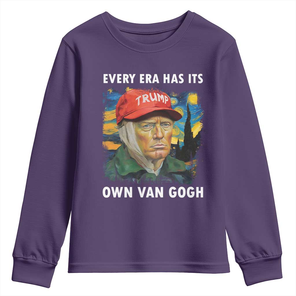 Funny Trump Youth Sweatshirt Every Era Has Its Own Van Gogh Starry Night TS09 Purple Print Your Wear