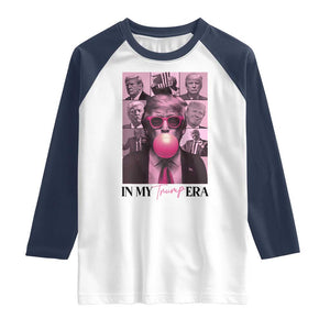 Trump Eras Raglan Shirt Trump Pink Era 2024 Tour TS09 White Navy Print Your Wear