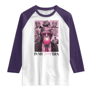 Trump Eras Raglan Shirt Trump Pink Era 2024 Tour TS09 White Purple Print Your Wear