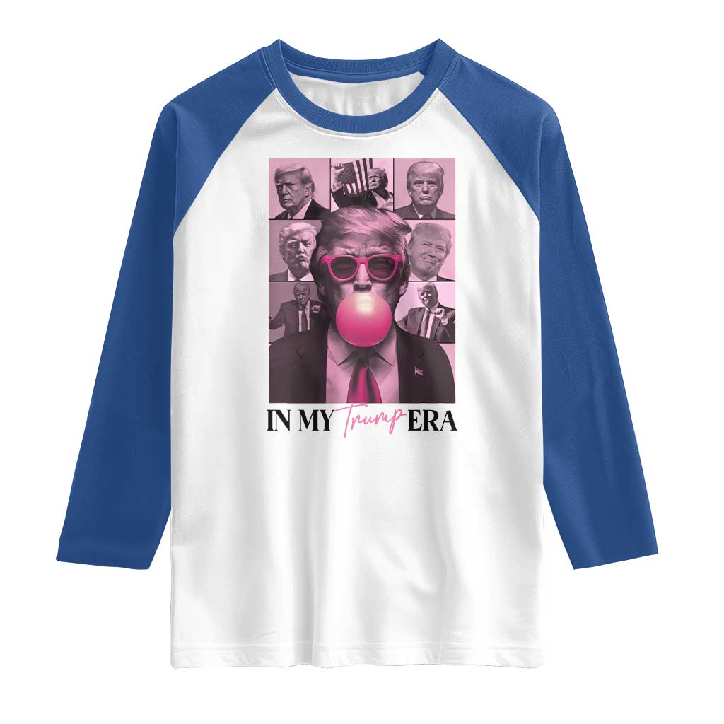 Trump Eras Raglan Shirt Trump Pink Era 2024 Tour TS09 White Royal Print Your Wear