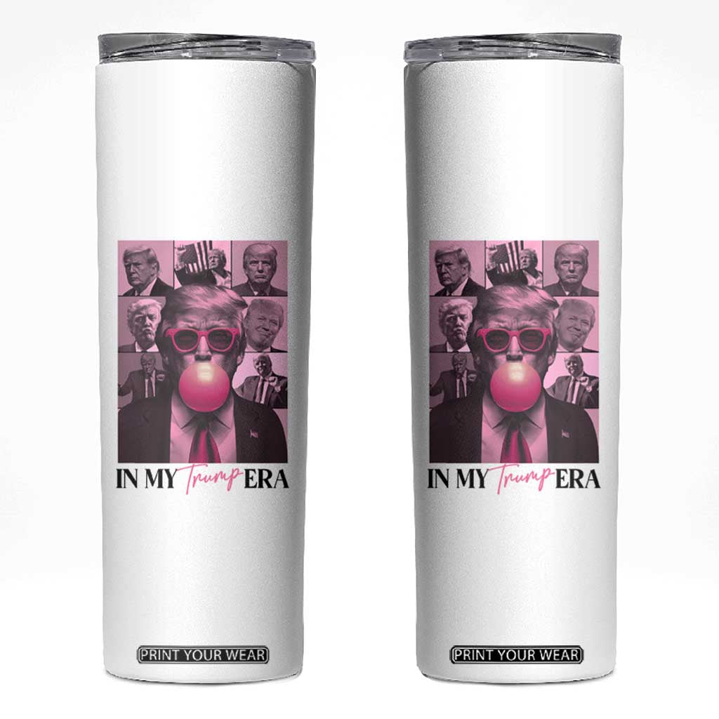 Trump Eras Skinny Tumbler Trump Pink Era Tour TS09 White Print Your Wear