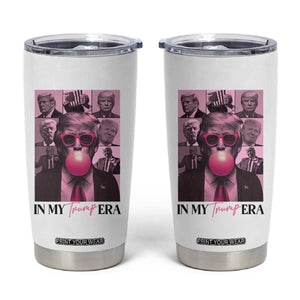 Trump Eras Tumbler Cup Trump Pink Era Tour TS09 White Print Your Wear