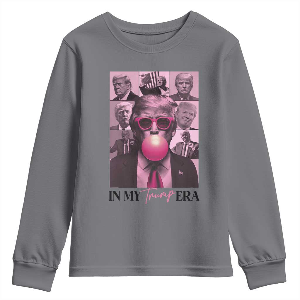 Trump Eras Youth Sweatshirt Trump Pink Era 2024 Tour TS09 Charcoal Print Your Wear