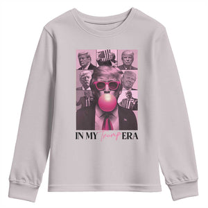 Trump Eras Youth Sweatshirt Trump Pink Era 2024 Tour TS09 Ice Gray Print Your Wear