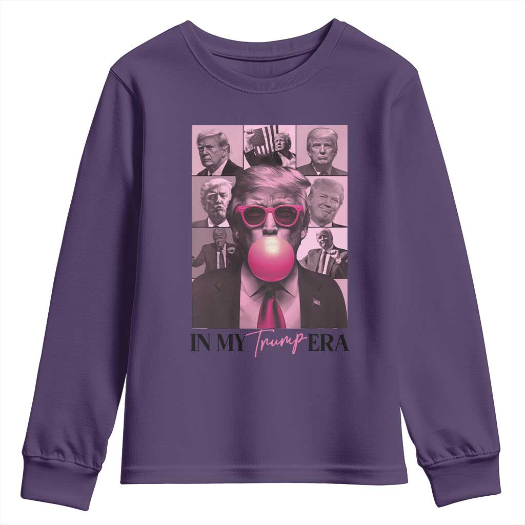 Trump Eras Youth Sweatshirt Trump Pink Era 2024 Tour TS09 Purple Print Your Wear