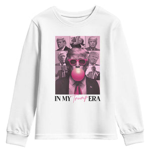 Trump Eras Youth Sweatshirt Trump Pink Era 2024 Tour TS09 White Print Your Wear