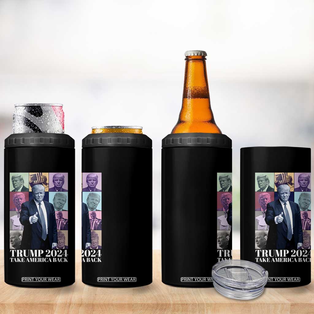 Trump Eras 4 in 1 Can Cooler Tumbler Take America Back President TS09 Print Your Wear