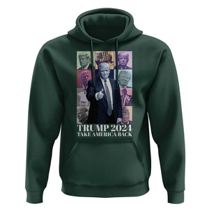 Trump Eras Hoodie Take America Back President 2024 TS09 Dark Forest Green Print Your Wear