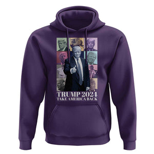 Trump Eras Hoodie Take America Back President 2024 TS09 Purple Print Your Wear