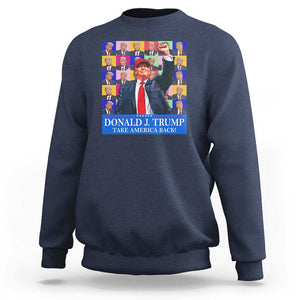 Trump Eras 2024 Sweatshirt Take America Back President 45 47 TS09 Navy Print Your Wear