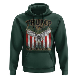 Trump Vance 2024 Hoodie American Eagle Flag US President Election TS09 Dark Forest Green Print Your Wear