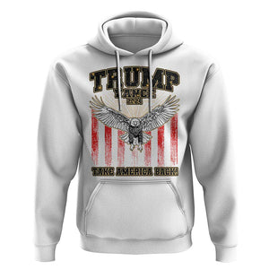Trump Vance 2024 Hoodie American Eagle Flag US President Election TS09 White Print Your Wear