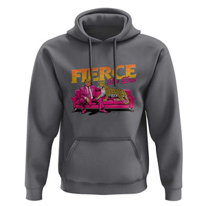 Trump 2024 Hoodie Fierce The Don Pink Trump Leopard TS09 Charcoal Print Your Wear