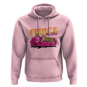 Trump 2024 Hoodie Fierce The Don Pink Trump Leopard TS09 Light Pink Print Your Wear