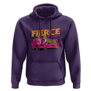 Trump 2024 Hoodie Fierce The Don Pink Trump Leopard TS09 Purple Print Your Wear