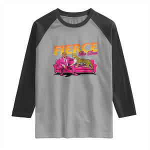 Trump 2024 Raglan Shirt Fierce The Don Pink Trump Leopard TS09 Sport Gray Black Print Your Wear