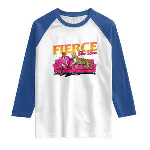 Trump 2024 Raglan Shirt Fierce The Don Pink Trump Leopard TS09 White Royal Print Your Wear