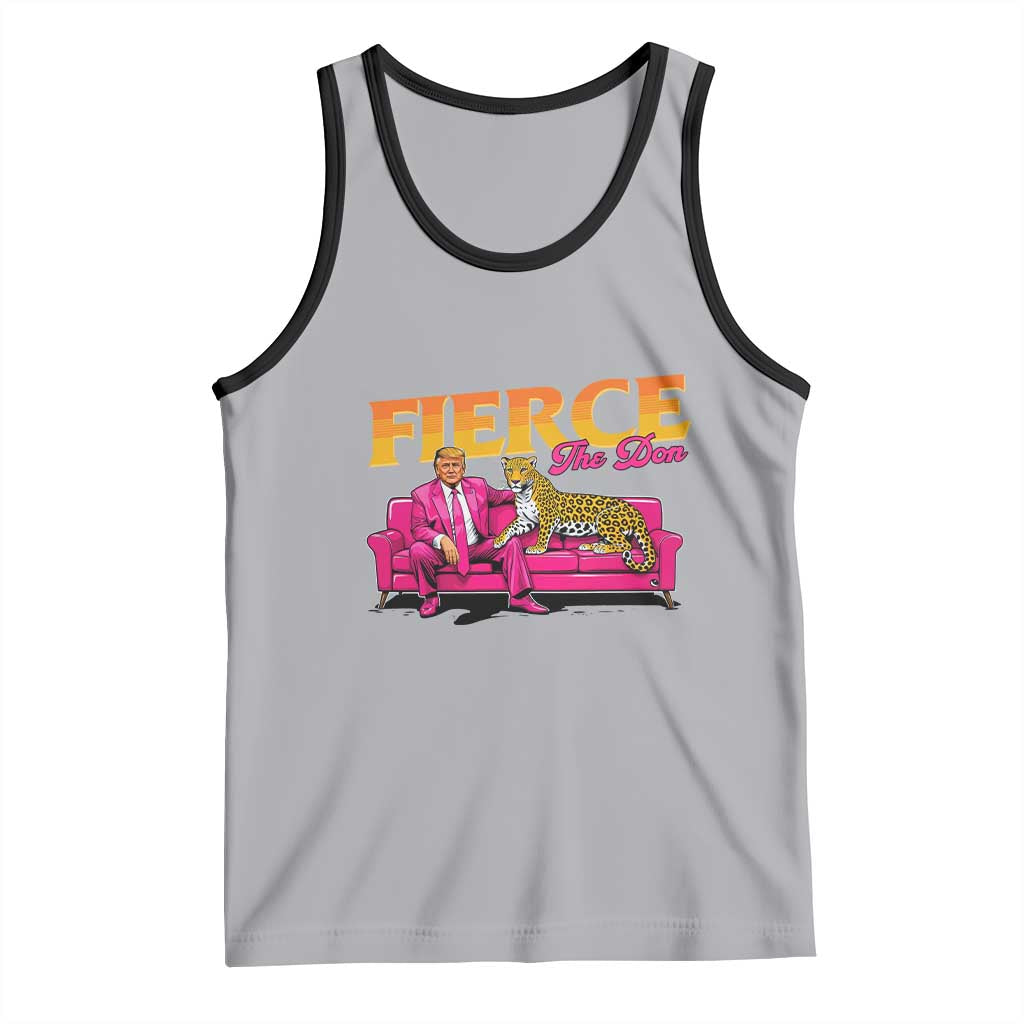 Trump 2024 Tank Top Fierce The Don Pink Trump Leopard TS09 Athletic Heather Black Print Your Wear