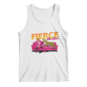 Trump 2024 Tank Top Fierce The Don Pink Trump Leopard TS09 White Print Your Wear