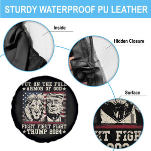 Christian Trump Fight Spare Tire Cover Put On The Full Armor Of God Never Stop Fighting TS09 Print Your Wear