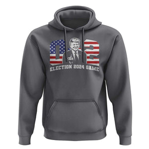 Trump Failed Assassination Attempt Hoodie Trump Wins 0-2 Fxxk Middle Finger TS09 Charcoal Print Your Wear
