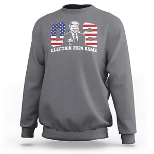 Trump Failed Assassination Attempt Sweatshirt Trump Wins 0-2 Fxxk Middle Finger TS09 Charcoal Print Your Wear