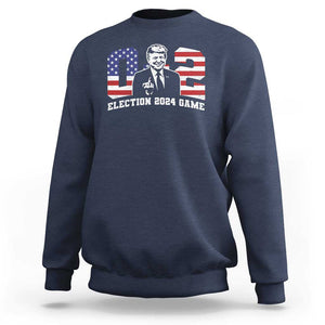 Trump Failed Assassination Attempt Sweatshirt Trump Wins 0-2 Fxxk Middle Finger TS09 Navy Print Your Wear