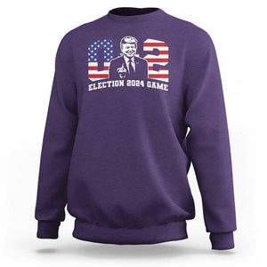 Trump Failed Assassination Attempt Sweatshirt Trump Wins 0-2 Fxxk Middle Finger TS09 Purple Print Your Wear