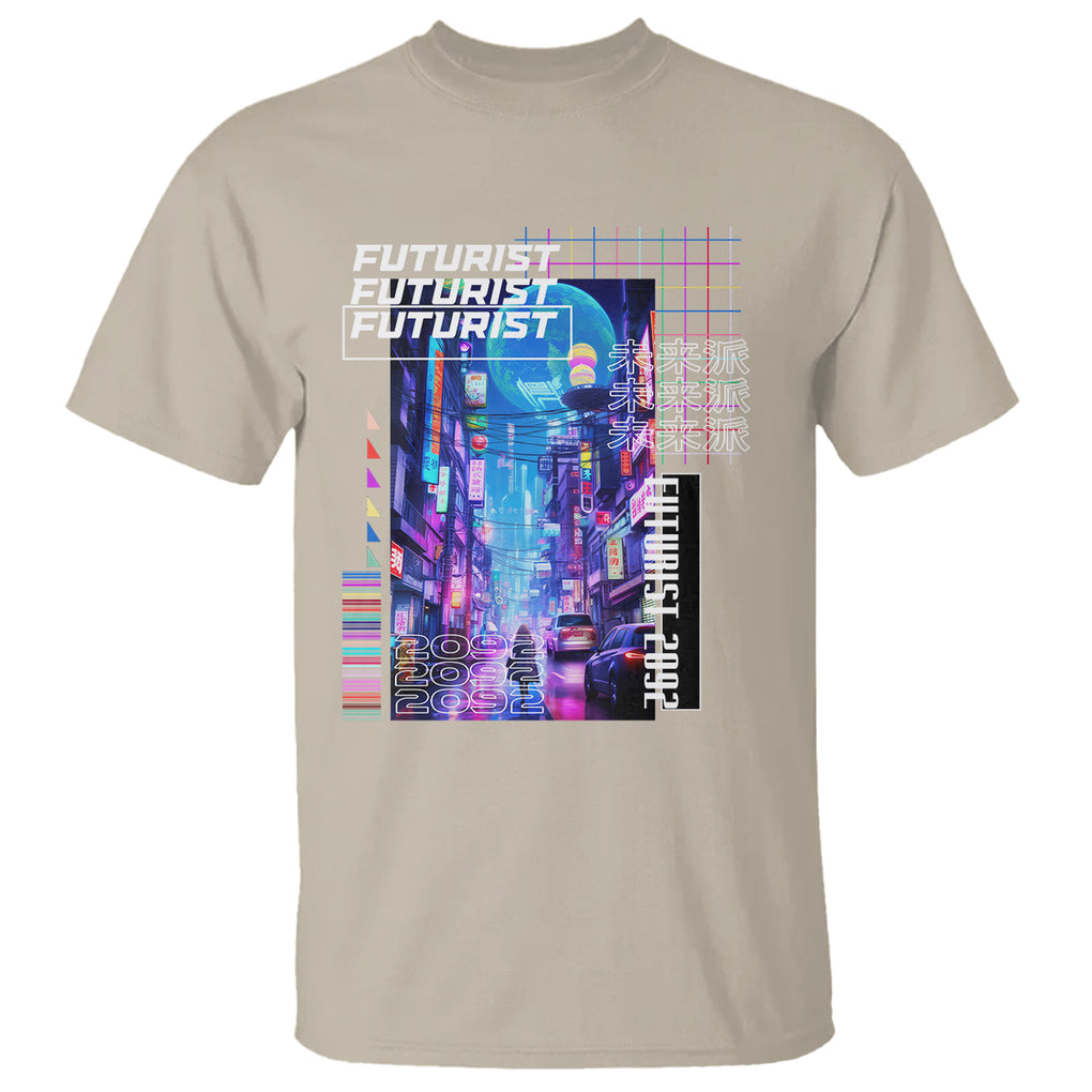Japanese Cyberpunk T Shirt Tokyo Street Of Japan Night Futurist Aesthetic TS09 Sand Printyourwear