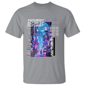 Japanese Cyberpunk T Shirt Tokyo Street Of Japan Night Futurist Aesthetic TS09 Sport Gray Printyourwear