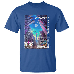 Japanese Cyberpunk T Shirt Tokyo Street Of Japan Night Futurist Aesthetic TS09 Royal Blue Printyourwear