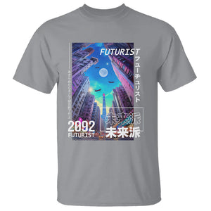 Japanese Cyberpunk T Shirt Tokyo Street Of Japan Night Futurist Aesthetic TS09 Sport Gray Printyourwear