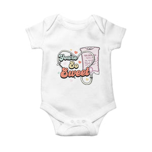 Valentine's Day Baby Onesie Retro Nurse Valentine You're So Sweet D10W Medical Peds PICU TS09 White Print Your Wear