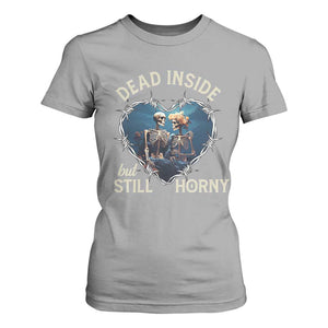 Dead Inside But Still Horny Skeleton Couple Valentine's Day T Shirt For Women TS09 Sport Gray Print Your Wear